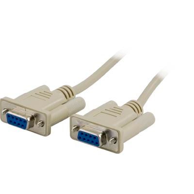 DELTACO DB-9 (F) to DB-9 (F) | Connection cable | 3m | Grey